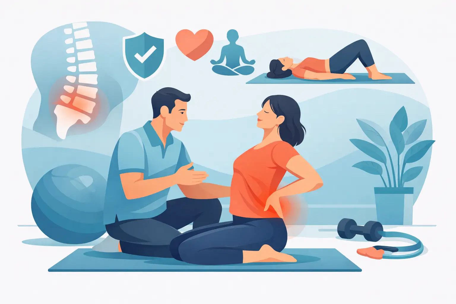 Ejercicio terapéutico para dolor lumbar seguro