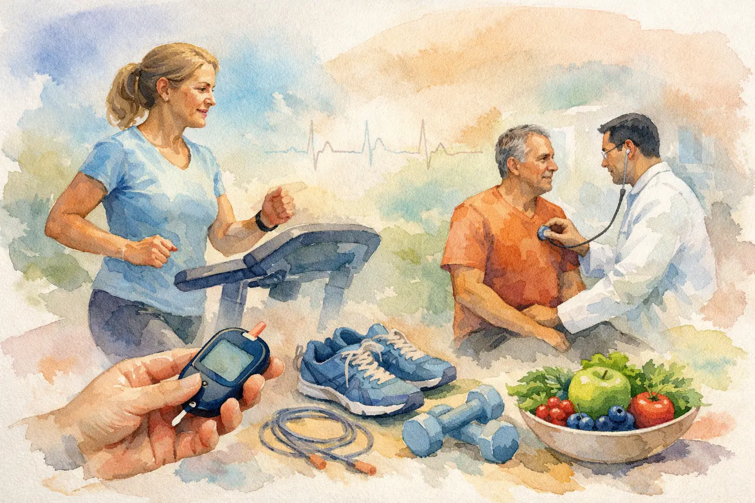 Ejercicio para diabetes y control de glucosa